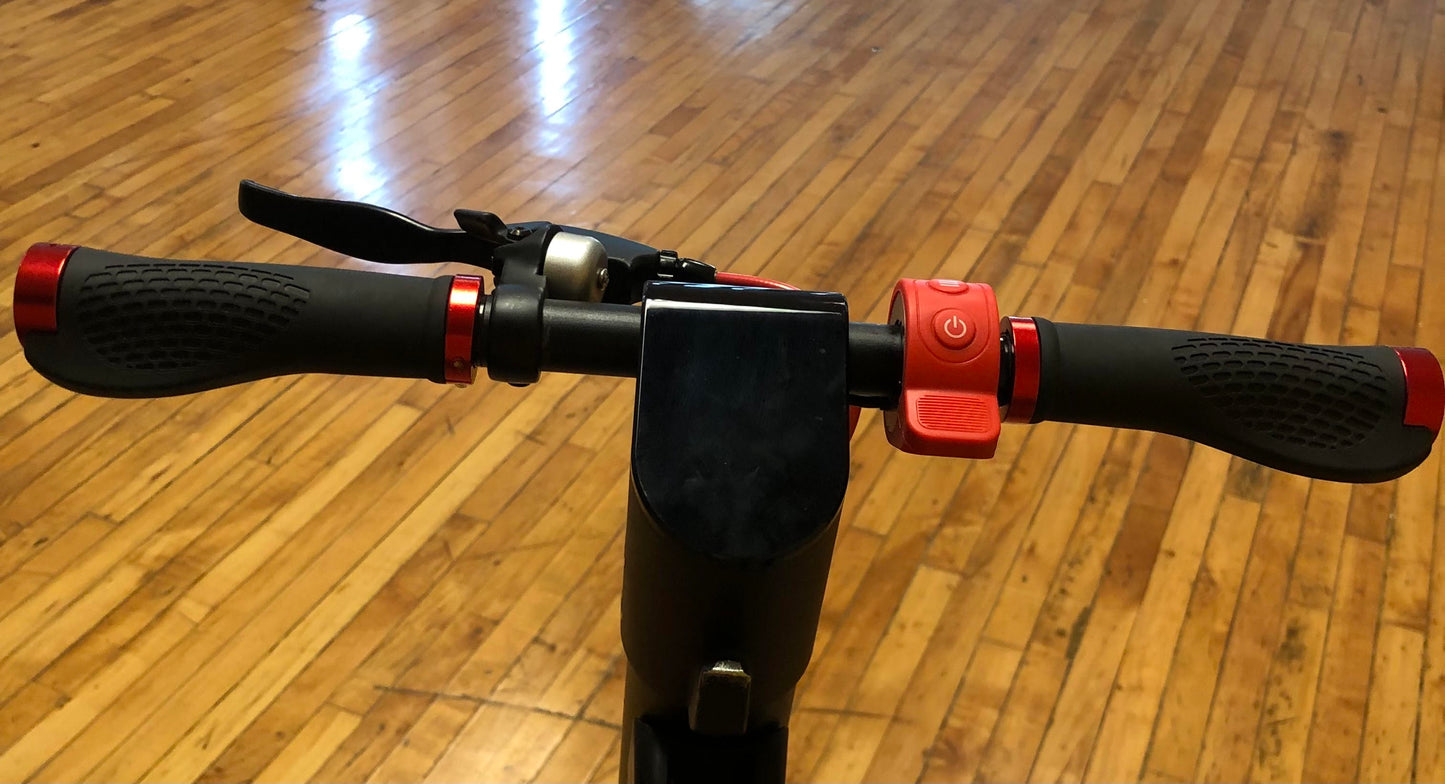 Anodized ergonomic hand grips w/ metal ends